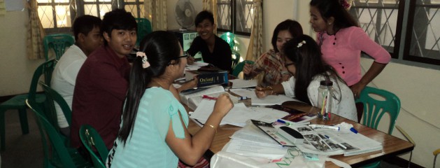 Daw Won Myat Mon is teaching English language at Scholar Education Learning Center