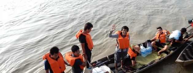 Joint Research Project of Scholar Institute and Yaung Chi Thit. Research Team is going to the rural areas for doing assessments regards with flooding in Rakhine State